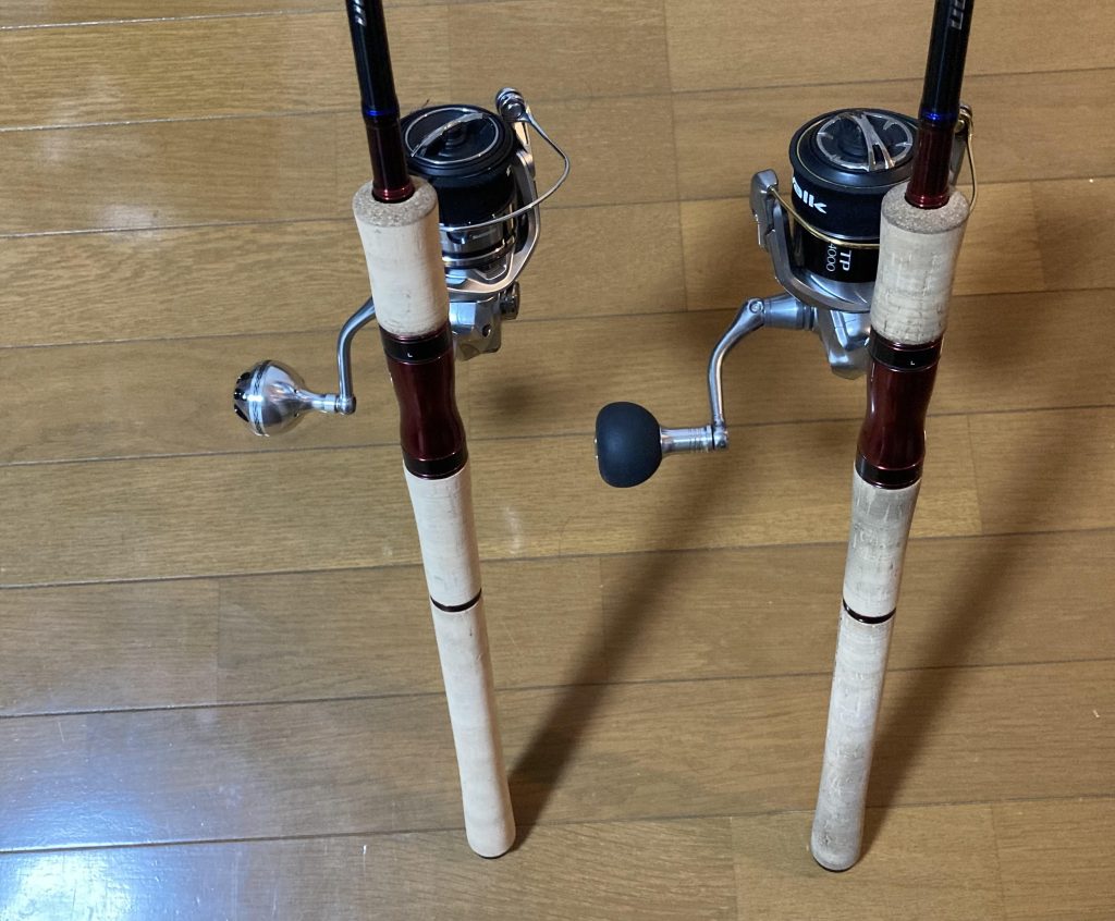 レイクトラウトゲームで使用する2タックル