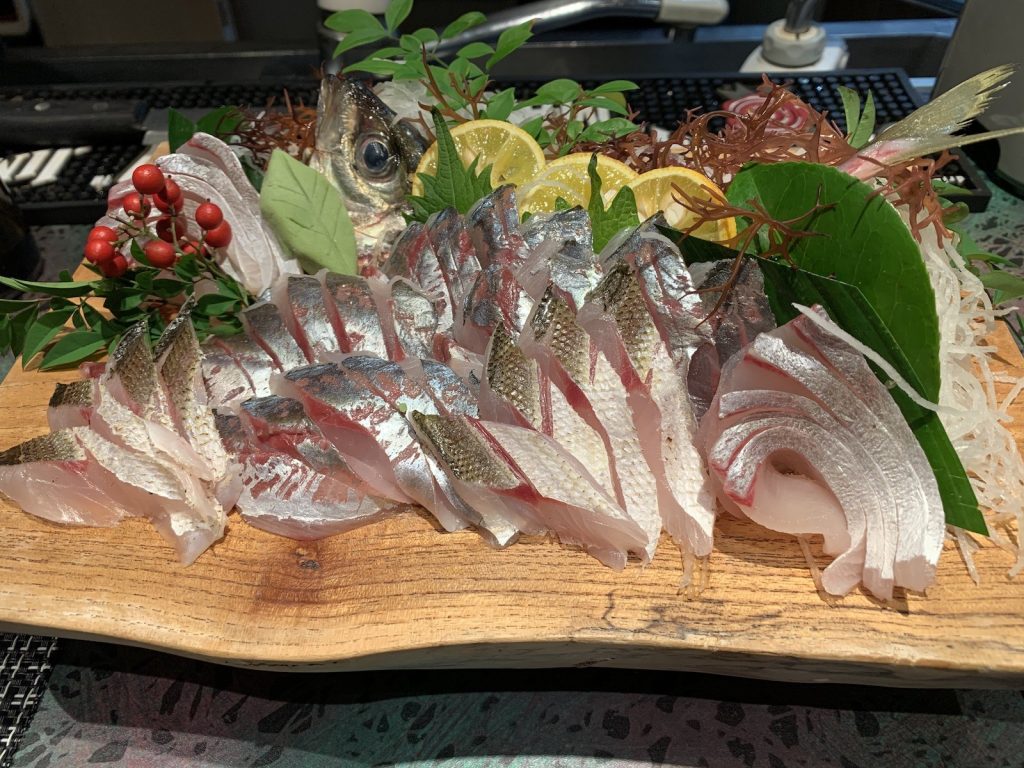 カマスの刺身盛り合わせ