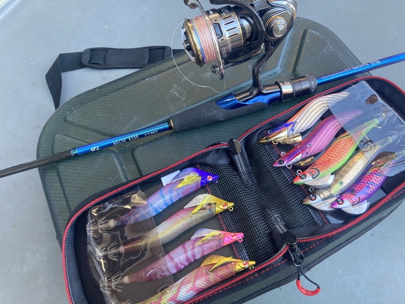 バッカンに置かれたティップランのタックル