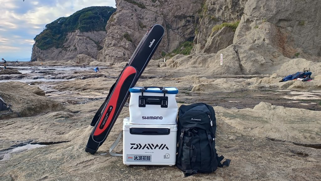 納竿時の手荷物撮影