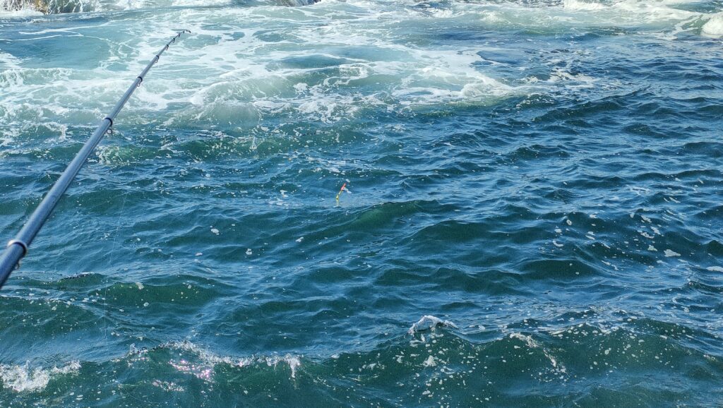 晴天ながら強風下のフカセ釣り